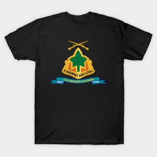 4th Infantry Division - w Br - Ribbon T-Shirt